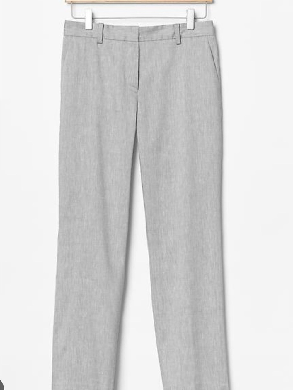 GAP | LINEN TAILORED CROPPED PANTS | SIZE 8 | LIGHT GREY | NATURAL FIBRES